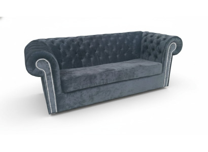 Chesterfield Samt Textil Stoff Sofa Couch Polster 3 Sitz Klassische Couchen Neu