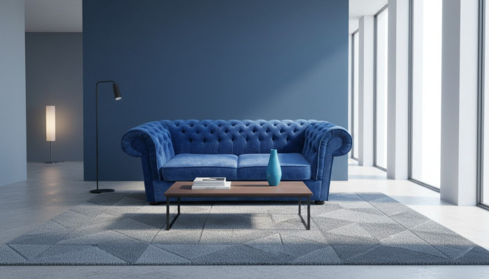Chesterfield Samt Textil Stoff Sofa Couch Polster 3 Sitz Klassische Couchen Neu!