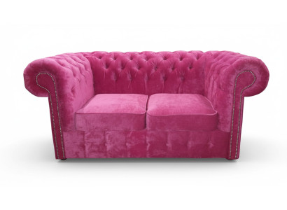 Chesterfield Textil Samt Stoff Sofa Couch Polster 2 Sitz Klassische Couchen Neu!