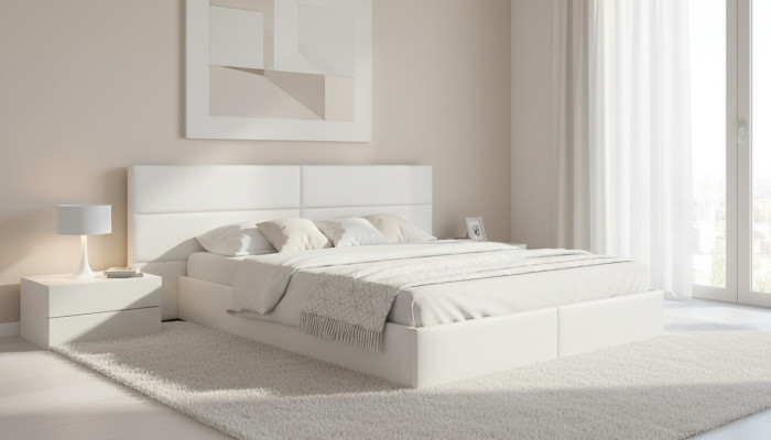 Bett Betten Doppelbett Hotel Polsterbett XXL Wandpolster Bett XXL Ehebett Neu