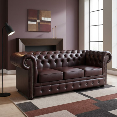 Chesterfield Sofa Couch Polster 3 Sitz Klassische Couchen Garnitur  Neu