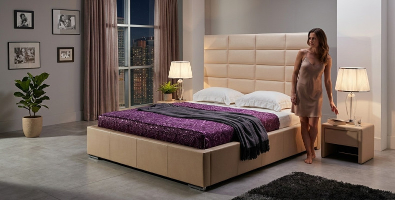 BETT DESIGNER POLSTERBETT EHEBETT DOPPELTBETT MINI-MAXI 2101