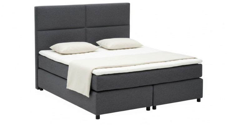 Continental Boxspring Bett Betten Textil Bett Polster Hoch Doppel Leder