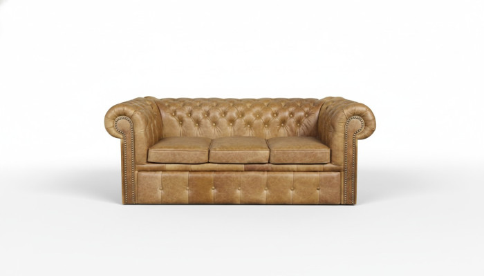 Chesterfield Designer Sofa Couch Polster Garnitur 3 Sitzer Napoli Sofas Möbel