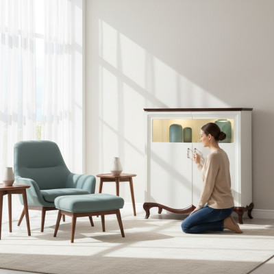 Bar Vitrine Schrank Kommode Kommoden Vitrinen Designer XXL Big Wohnzimmer MI-KB