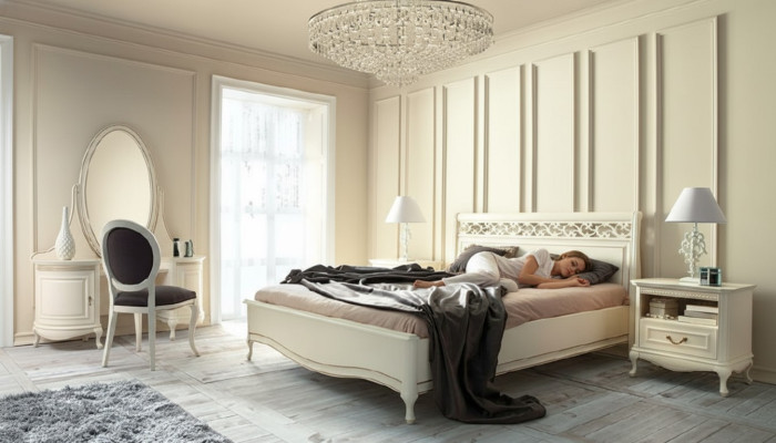 Italisches Stil Set 5tlg Bett Designer Exclusiv Luxus Bett Betten Doppelbett