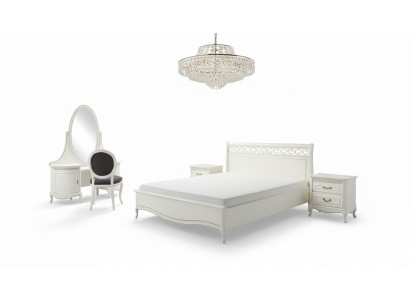 Italisches Stil Set 5tlg Bett Designer Exclusiv Luxus Bett Betten Doppelbett