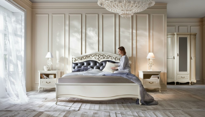 Italienische Stil Schlafzimmer Komplett Möbel Bett Nachttisch Schrank Kommode 2