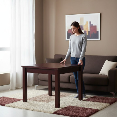 Tisch Esstisch Holztisch XXL Konferenztisch 90x90cm Ausziehbar 90x290 cm
