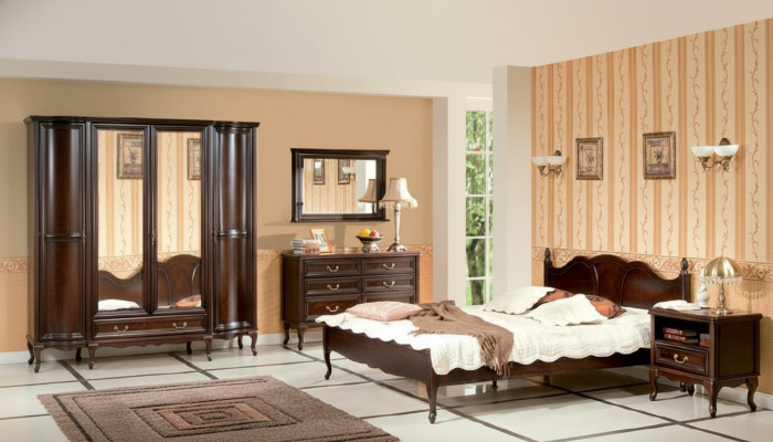 Italienische Stil Schlafzimmer Komplett Möbel Bett Nachttisch Schrank Kommode 1