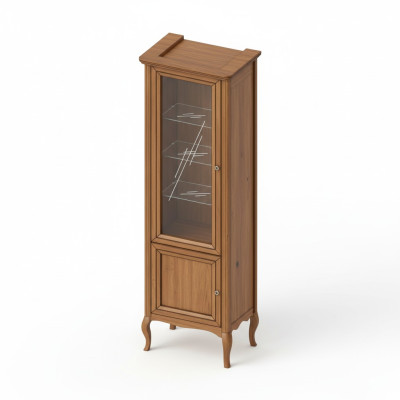 Schrank Echtes Holz Massivholz Klassische Vitrine Vitrinenschrank-Model PR-W 1-2