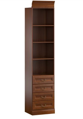 Klassische Schränke Schrank Schrankwand Bücherregal Regal Vitrine - Model BA-6