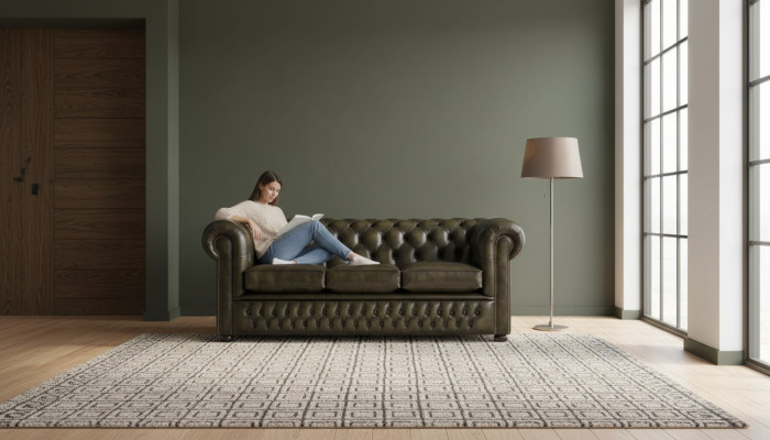 Chesterfield 3 Sitzer XXL Polster Sitz Couch Sofa Garnitur Big Couchen 2016-06