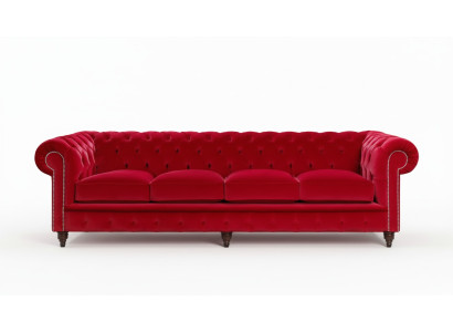 Chesterfield Big Sofa Couch Textil Samt Polster Sofas 4 Sitzer XXL Couchen Neu