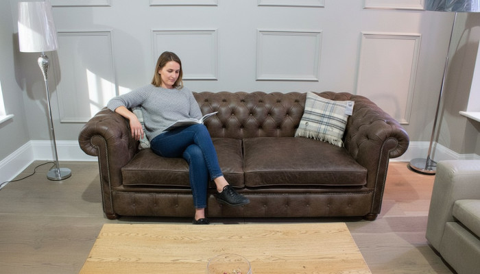 Chesterfield 3 Sitzer XXL Polster Sitz Couch Sofa Garnitur Big Couchen 2016-26