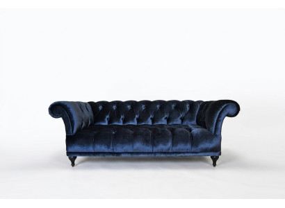 Chesterfield Sofa Polster Designer Couchen Sofas Garnitur Textil Stoff Textil 10