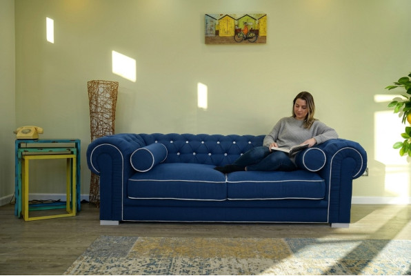 Chesterfield Sofa 3 SITZER Polster Designer Couchen Sofas Garnitur SL Sofa 5