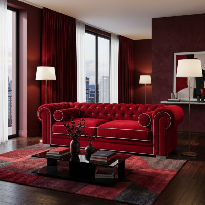 Chesterfield Sofa 3 SITZER Polster Designer Couchen Sofas Garnitur SL Sofa 21