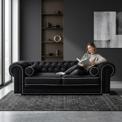 Chesterfield Sofa 3 SITZER Polster Designer Couchen Sofas Garnitur SL Sofa 25