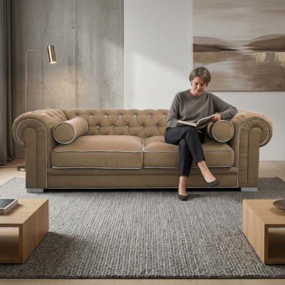 Chesterfield Sofa 3 SITZER Polster Designer Couchen Sofas Garnitur SL Sofa 29