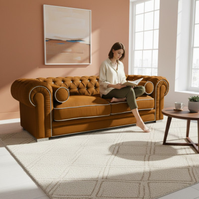 Chesterfield Sofa 3 SITZER Polster Designer Couchen Sofas Garnitur SL Sofa 30