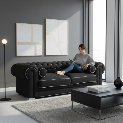 Chesterfield Sofa 3 SITZER Polster Designer Couchen Sofas Garnitur SL Sofa 33