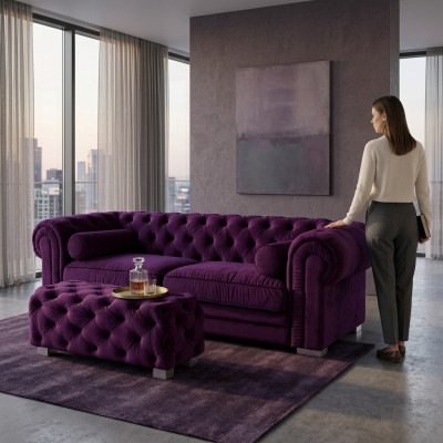 Chesterfield Sofa Polster Designer Couchen Sofas Garnitur Couch SLIII Sofa №37
