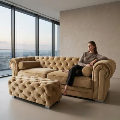 Chesterfield Sofa Polster Designer Couchen Sofas Garnitur Couch SLIII Sofa №40