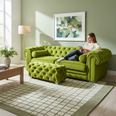 Chesterfield Sofa Polster Designer Couchen Sofas Garnitur Couch SLIII Sofa №43