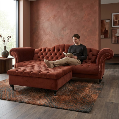Chesterfield Sofa Polster Designer Couchen Sofas Garnitur Couch SLIII Sofa №48
