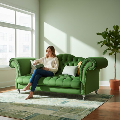 Chesterfield Sofa Polster Designer Couchen Sofas Garnitur Couch SLIII Sofa №74