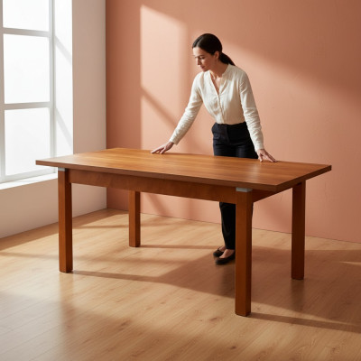 Tisch Esstisch Holztisch XXL Konferenztisch S18-L-S 90X160cm Ausziehbar