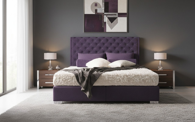 Design Polster Bett Betten Leder Doppel Hotel Ehe Schlafzimmer Boxspring Box Neu