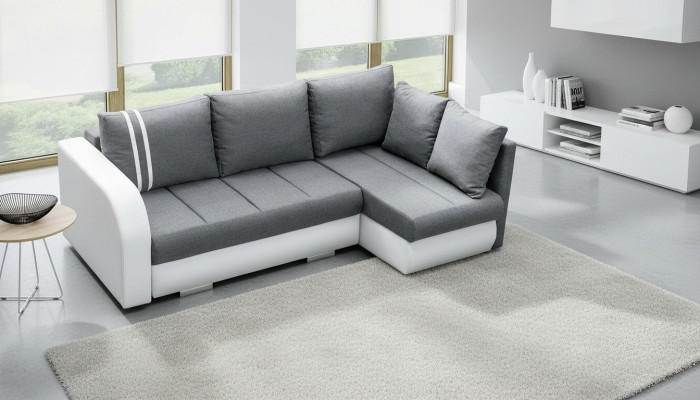 Sofa Schlafsofa Designer Sofa mit Bettfunktion + Bettkasten Ecksofa Couch NEU