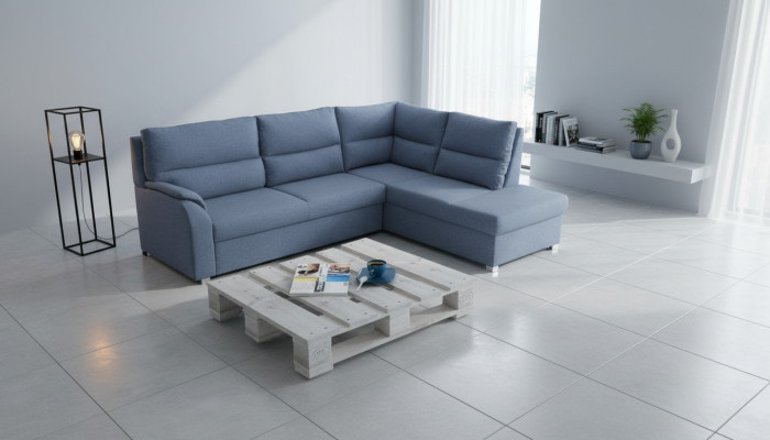Sofa Schlafsofa Designer Sofa mit Bettfunktion + Bettkasten Ecksofa Couch -NEU!