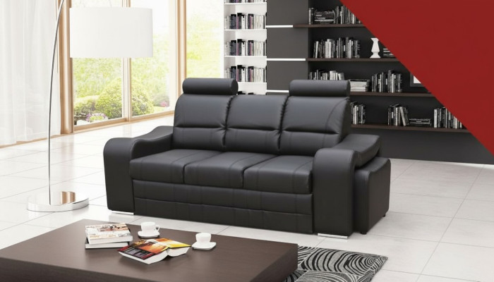 Schlafsofa Klappcouch 3-Sitzer Schlaffunktion + Bettkasten Couch Sofa Klappsofa