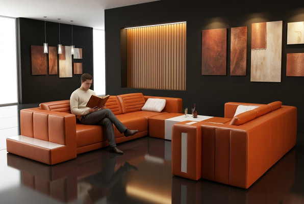 Moderne Elegantes Design Wohnzimmersofas Polstermöbel U-Form für Ihr Zuhause