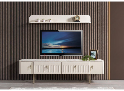 TV unit Stil modern Farbe weiß neu praktisch Esszimmer komfortabel