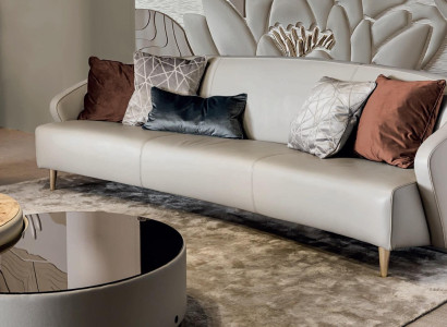 Sofa Set mit Couchtisch Dreisitzer Tisch Design Möbel aus Italien Bizzotto 2tlg.