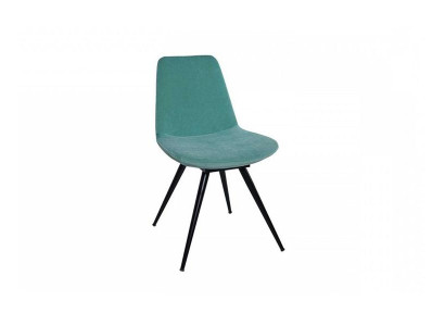 Stuhl Polsterstuhl Wohnzimmerstuhl Esszimmerstuhl Sessel Blau Stoff