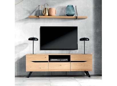 Wohnzimmer Set TV-Lowboard Medienmöbel Modern Wandregal Designer