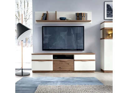Wohnzimmer Set Modern Holzmöbel TV-Lowboard Wandregal Luxuriöses