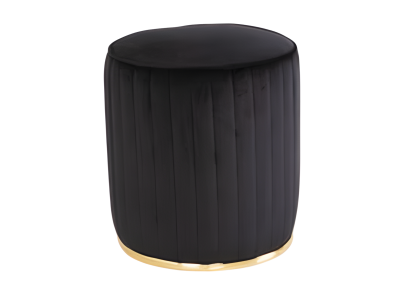 Schwarzer Holz Hocker modern, elegante Sitzgelegenheit