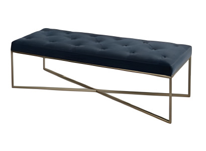 Schwarzer Holz-Textil Hocker modern, stilvoll, vielseitig