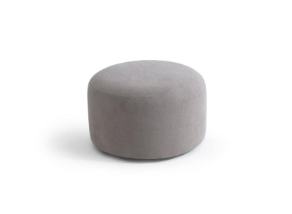 Stilvoller Grauer Polsterhocker Sitzhocker Edle Wohnzimmer Hocker