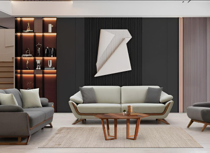 Stilvolles 3+3+1 Sitzer Sofa-Set mit elegantem Design und hochwertigem