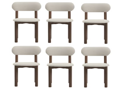 Stuhl-Set – Weißer Esszimmerstuhl und Gepolsterter Stuhl für Ihr Esszimmer