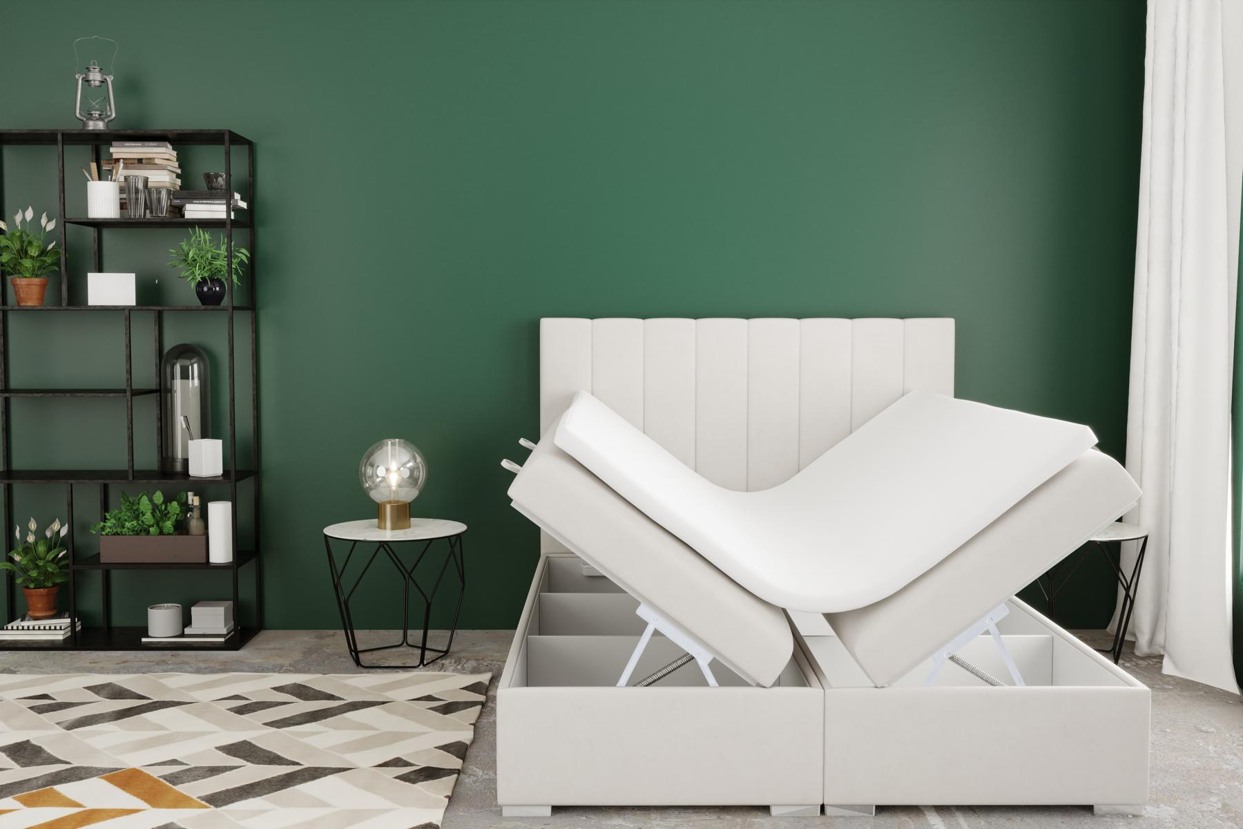 Boxspring Bett Doppelbett in Grau | xlmoebel.de