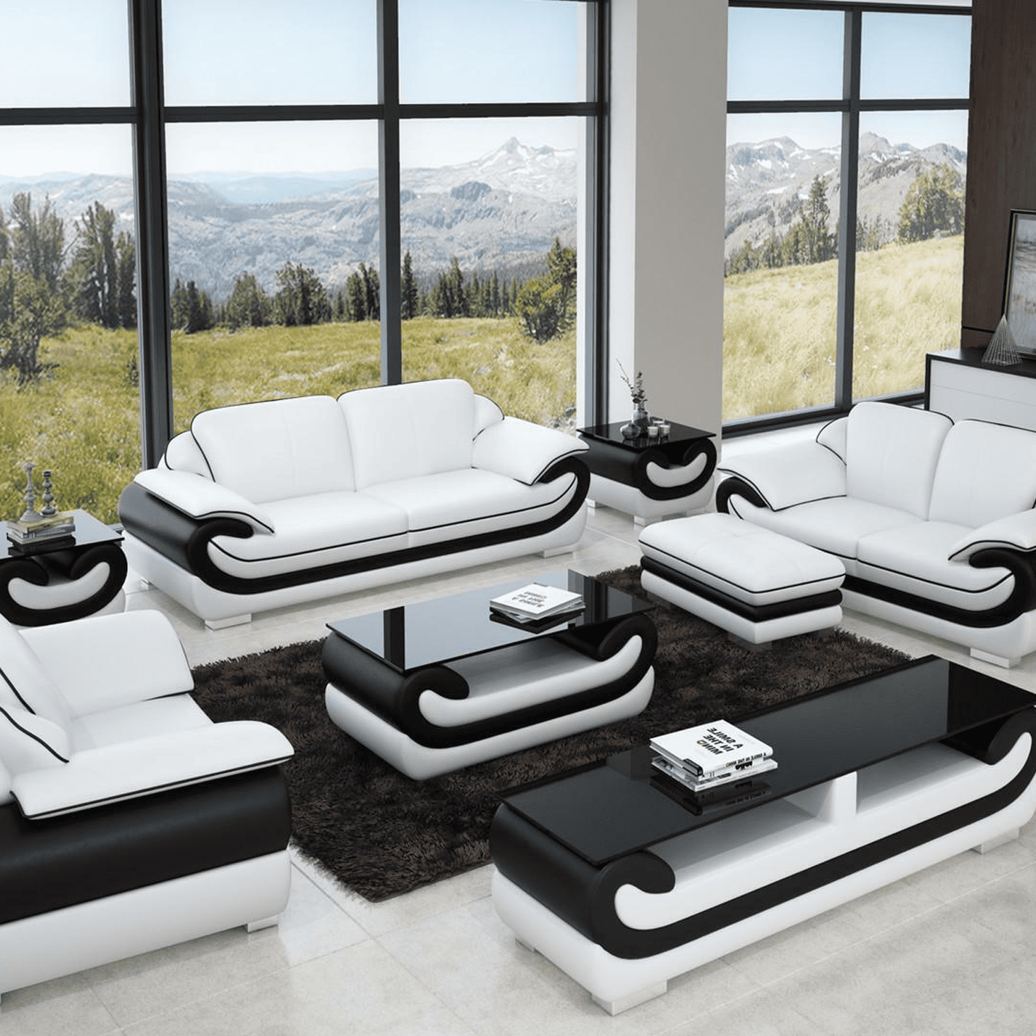 quarto moderno preto e branco