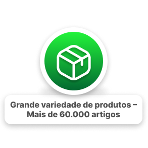 Grande variedade de produtos Mais de 80000 artigos